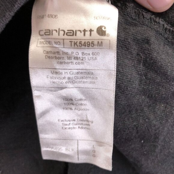 2 Carhartt Mens Work T-Shirt Large Lot Of Two Long-Sleeve Casual Logo Pocket Tee - Picture 14 of 16